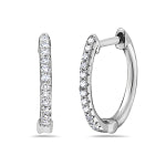 White Gold Diamond Hoops