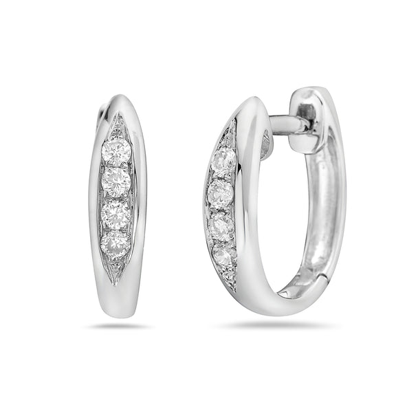 Gold with Diamond Huggies