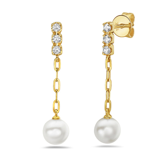 Pearl Drop Post Earrings