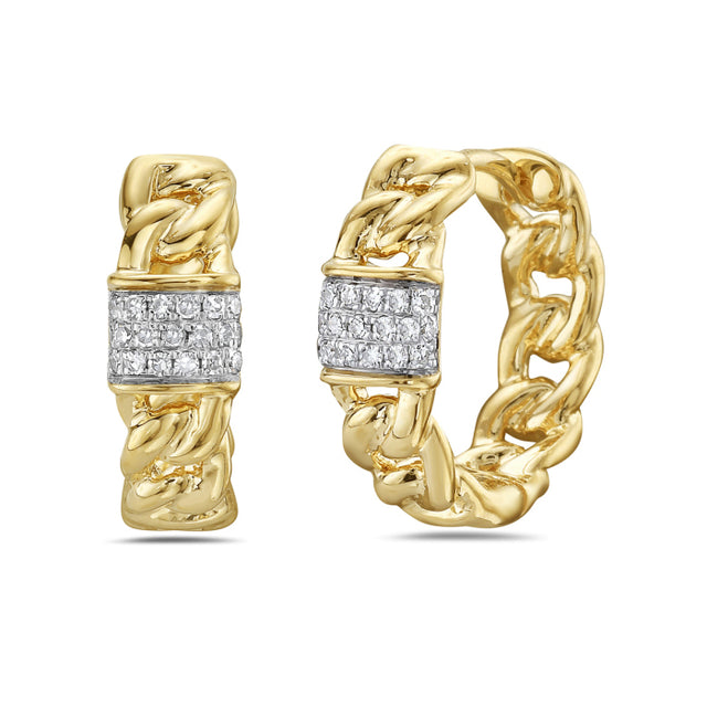 Diamond Chainlink Hoops