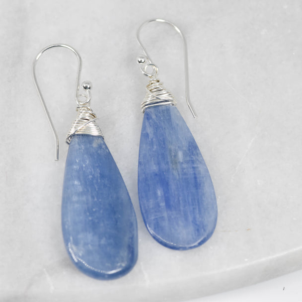 Top Wrapped Kyanite Earrings
