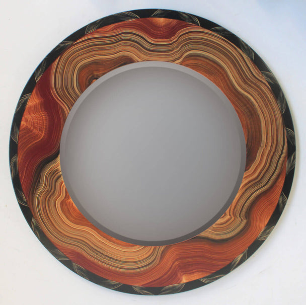 Burl Vine Round Mirror
