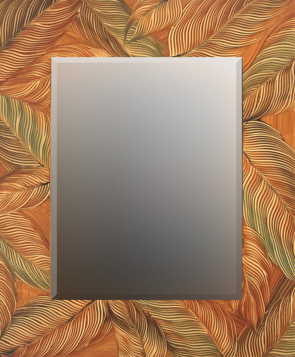 Golden Frond Rectangular Mirror