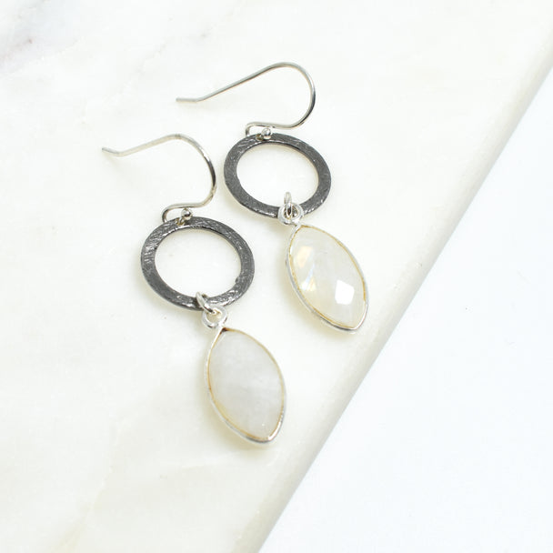 Moonstone Medium Drop Earrings