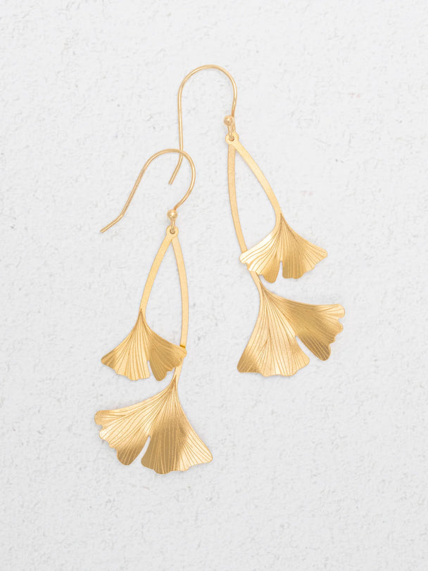 Ginkgo Drop Earrings