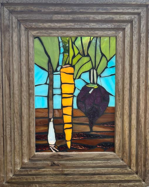 Harvest Haul Mosaic Window