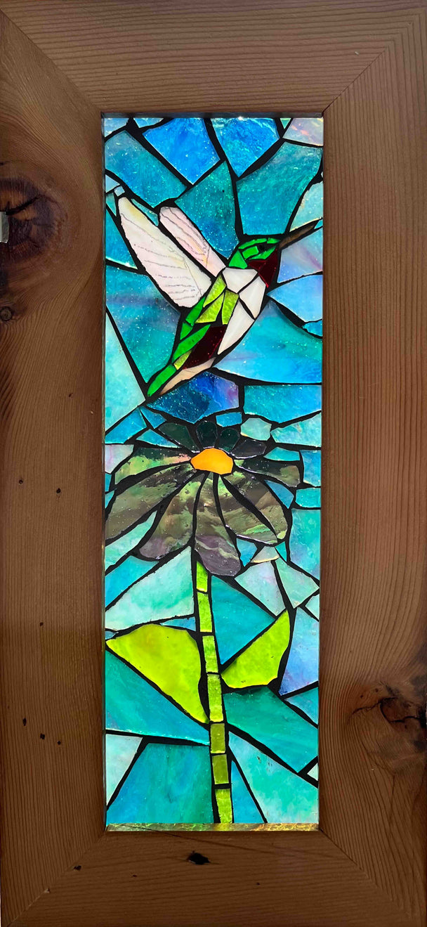 Hummingbird Mosaic Window
