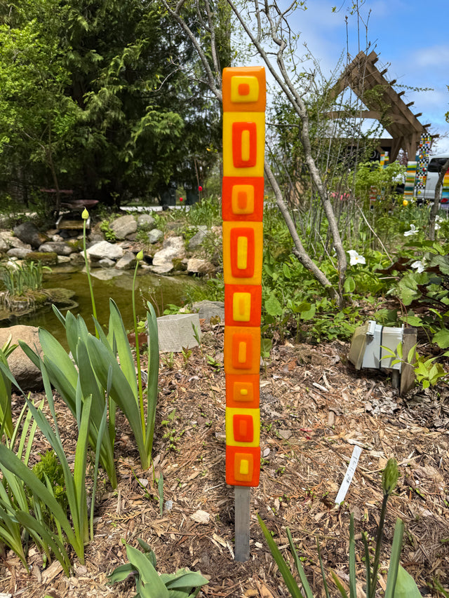 Orange and Yellow Garden Totem