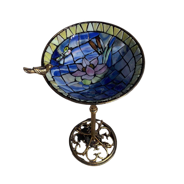 Glass Mosaic Birdbath