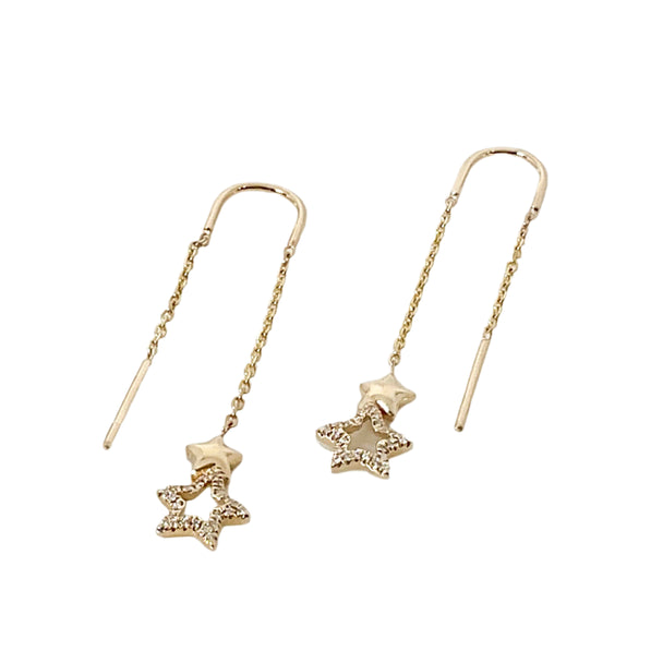 Double Star Threader Earrings