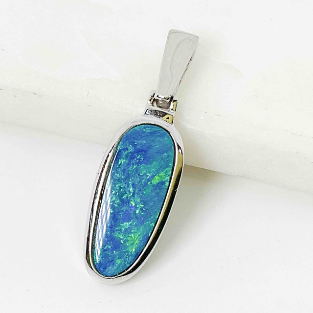 Vertical Opal Pendant