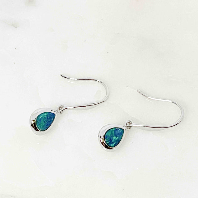 Teardrop Opal Dangle Earrings