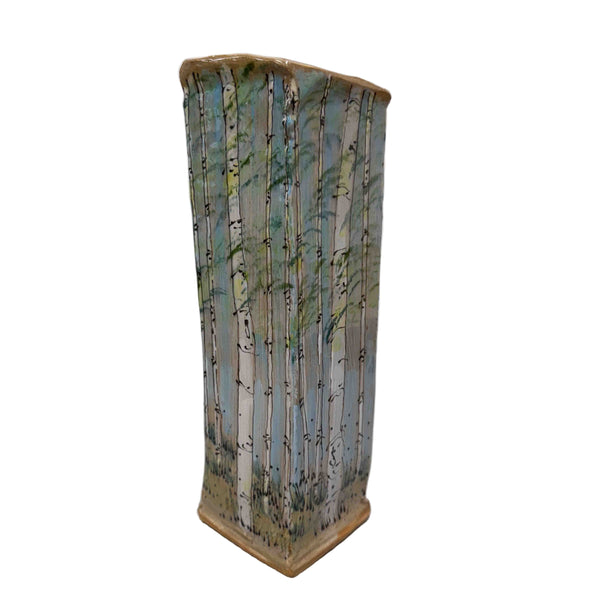 Birch Tree Square Vase