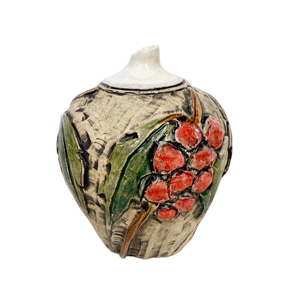 5" Carved Cherry Bottle