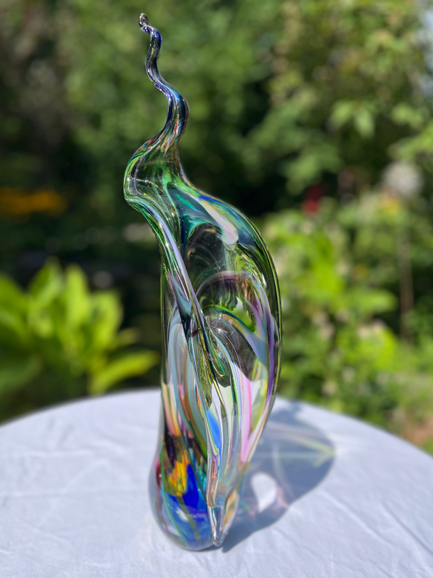 Neptune Paradise Floral Glass Vase