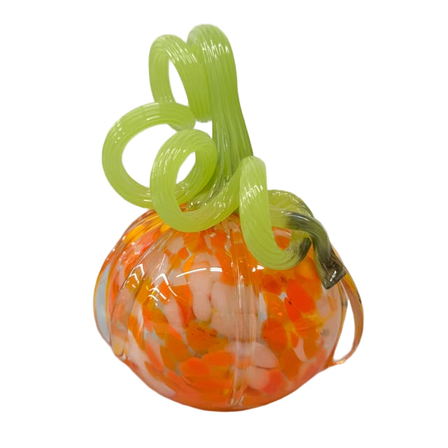 Candy Corn Glass Pumpkin