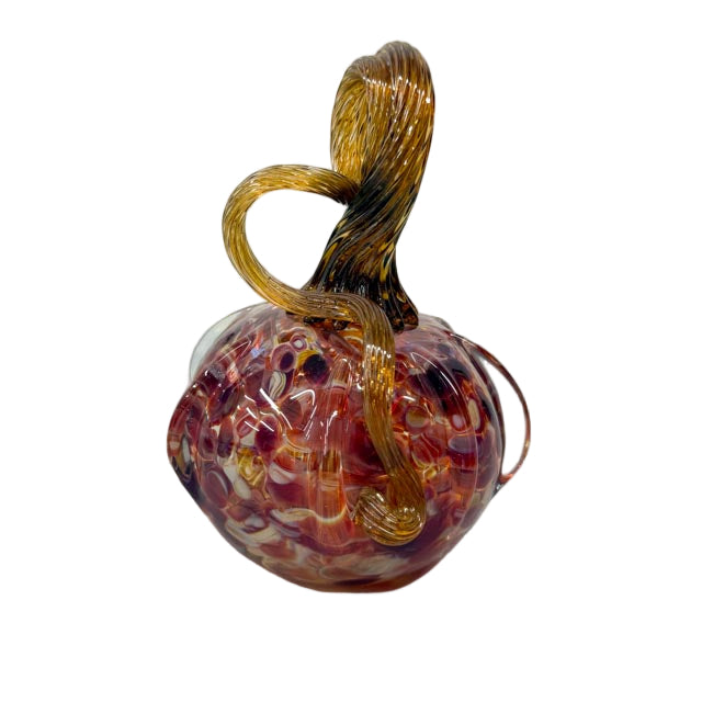 Radiant Red Glass Pumpkin