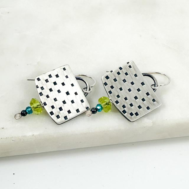 Chased Peridot Earrings
