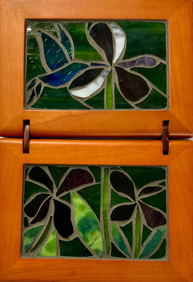 Iris Trio Mosaic Window
