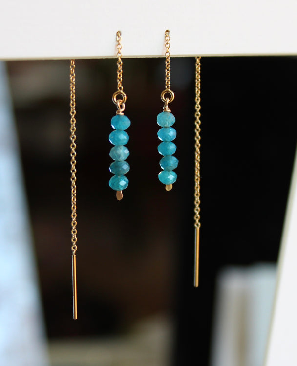 Apatite Threader Earrings