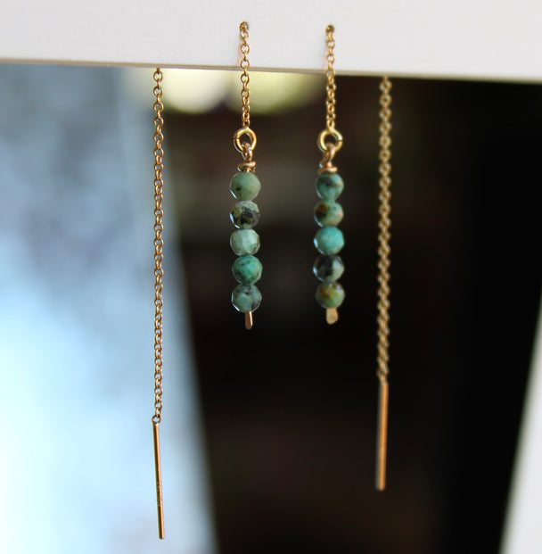 Mountain Jasper Threader Earrings