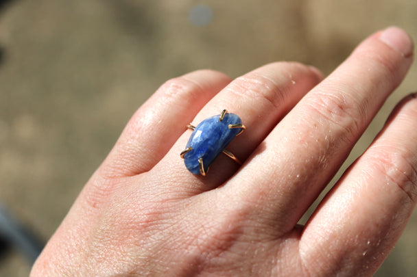 Prong Set Blue Sapphire Ring