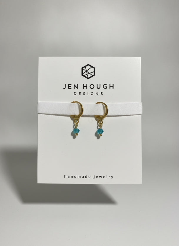 Apatite Huggie Earrings