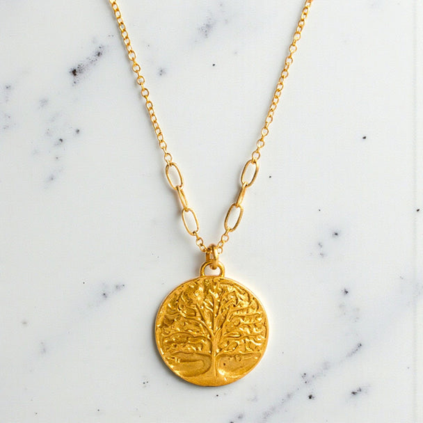 Sunlit Oak Pendant Necklace