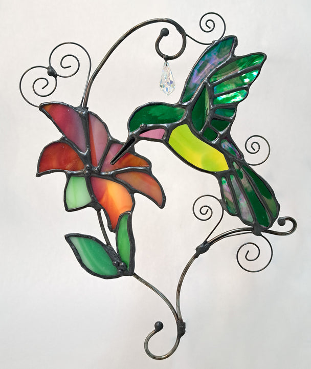 Hummingbird Lily Suncatcher