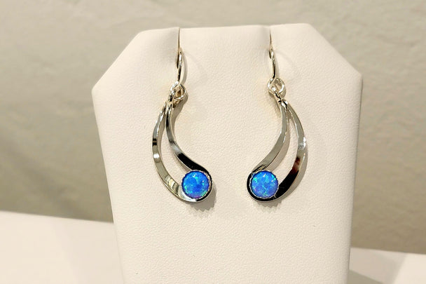 Sterling Silver Earring With Opal