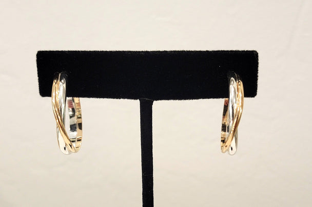 Mixed Metal Post Earrings