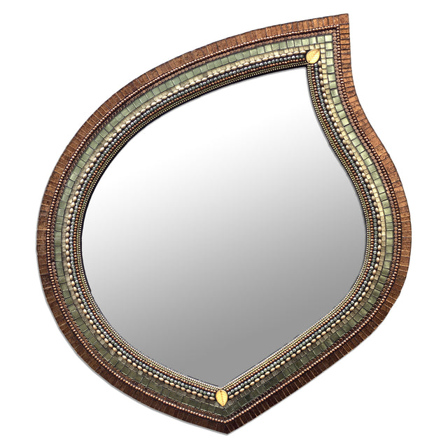 Cinnamon Sage Leaf Mirror