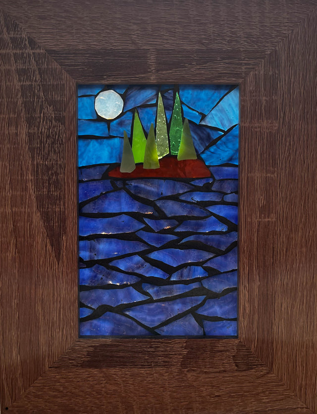 Magenta Waters Mosaic Window