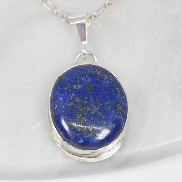 Oval Lapis Necklace