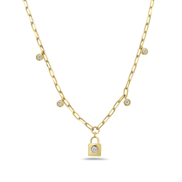 Padlock Charm Style Necklace