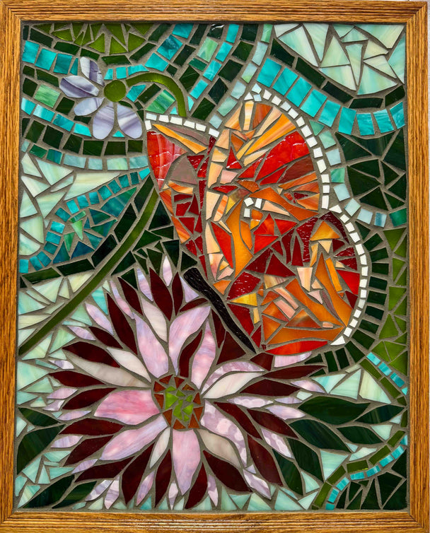 Mosaic Butterfly Mosaic Window