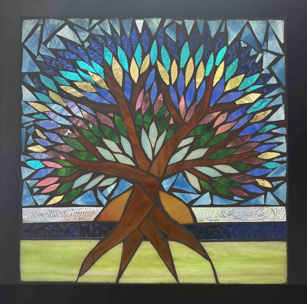 Summer Tree of Life Mosaic Window
