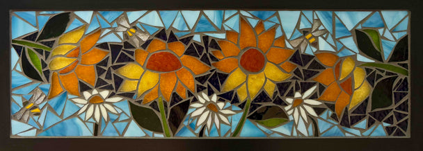 Sunflower Garden Mosaic Window