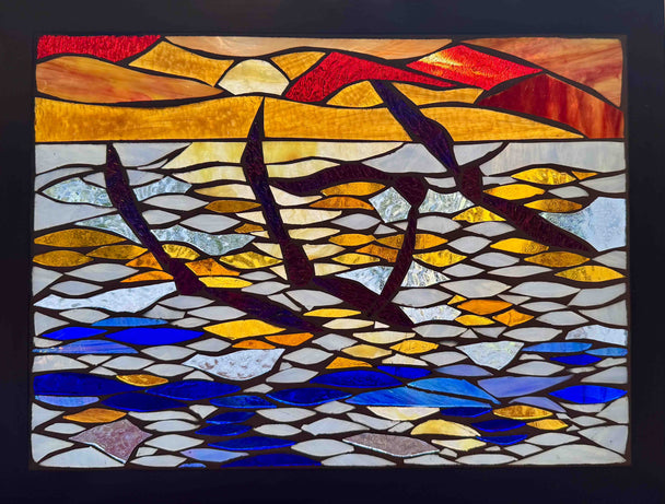 Sunset Flight Mosaic Window