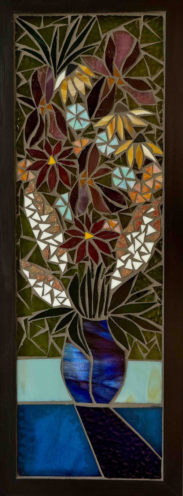 Wildflower Bouquet Mosaic Window