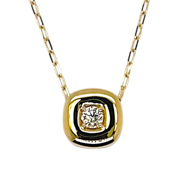 Jolie Mini Cushion Cut Diamond Pendant Necklace