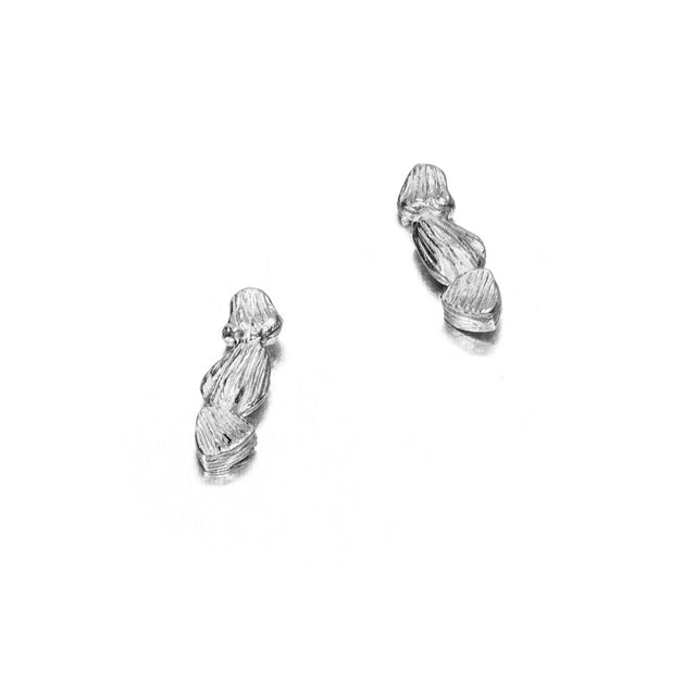 Silver Nugget Post Earrings