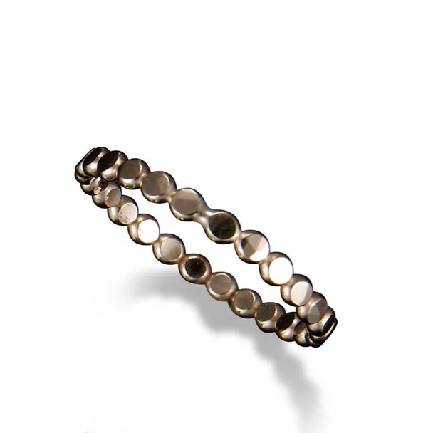 Hammer the Dots Gold Fill Ring