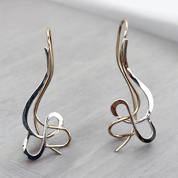 Small Estuary Mixed Metal Earrings