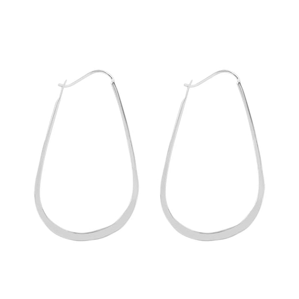 Elongated Hoop Earrings