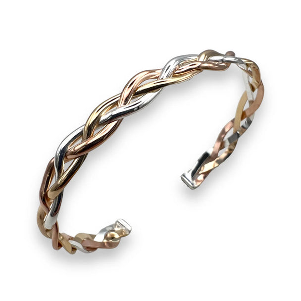 Triple Twist Braid Cuff Bracelet