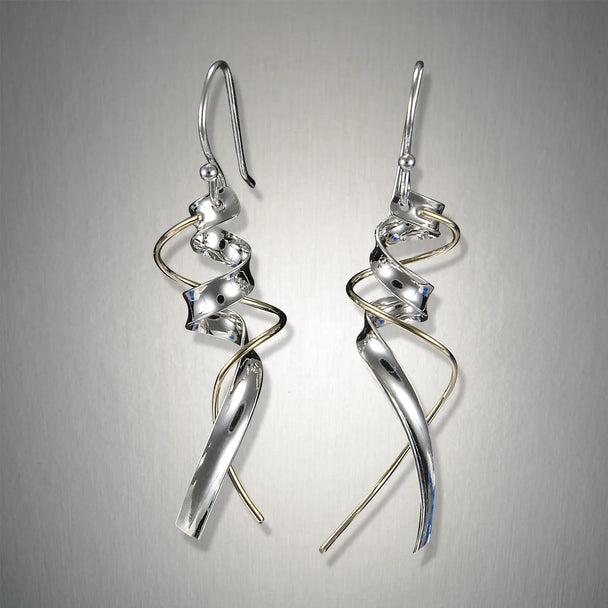 Champagne Surprise Mixed Metal Earrings