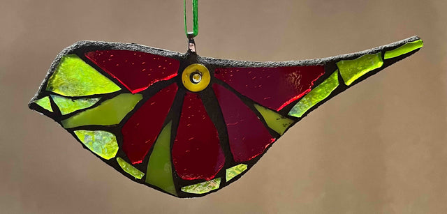 Pointsetta Bird Ornament