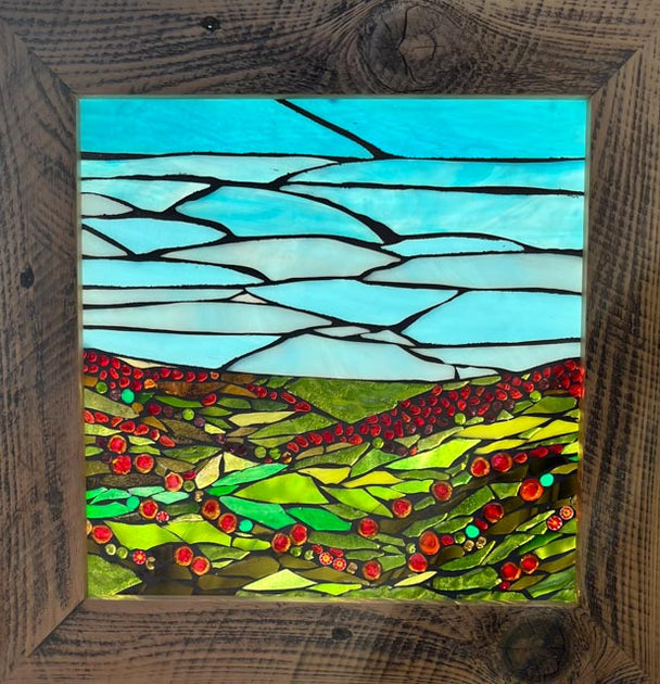 Poppy Cover Mosaic Window