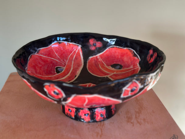 Poppy Pedestal Bowl